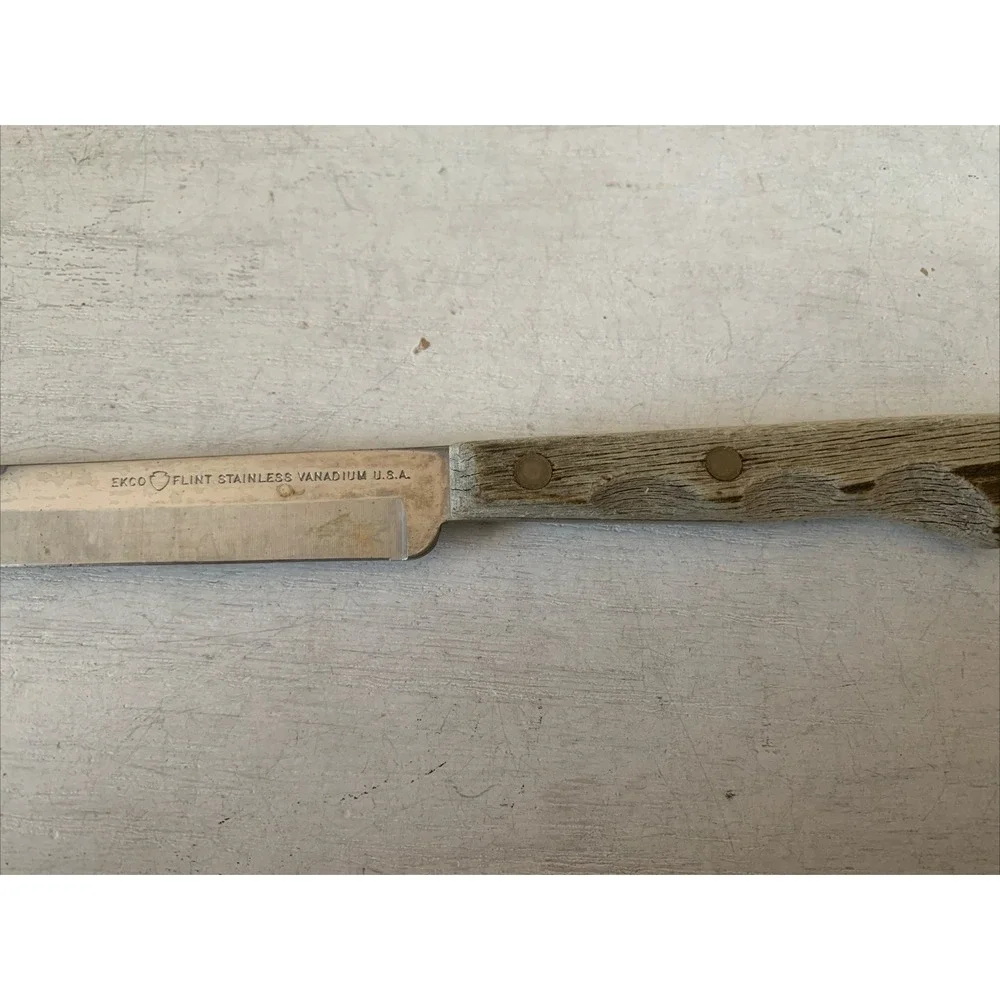Ecko Vintage Knife Wood Handle Stainless Steel Blade Made In U.S.A‎